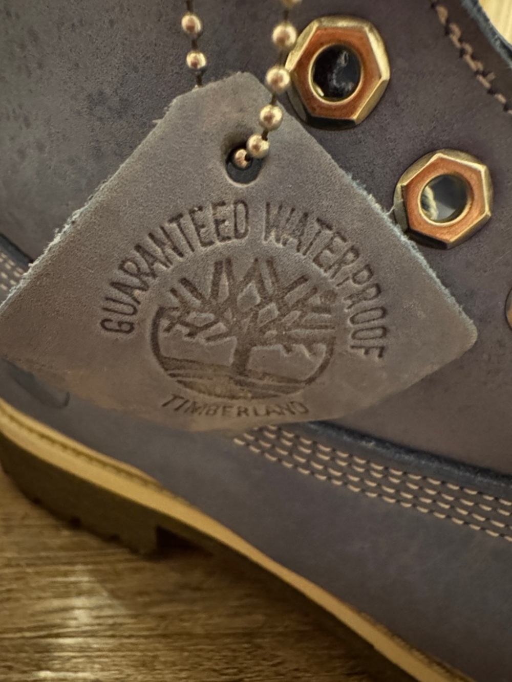 Timberland Blue and Tan Classic Lace-Up Boots - Picture 6 of 7